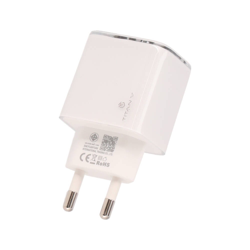 อะแดปเตอร์ TITANV Wall USB Charger 2 USB-C (45W) GaN White GS-45 (A4506)