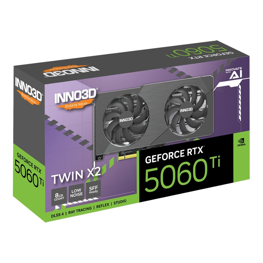 การ์ดจอ INNO3D GeForce RTX 5060 Ti TWIN X2 V2 8GB GDDR7 128-bit
