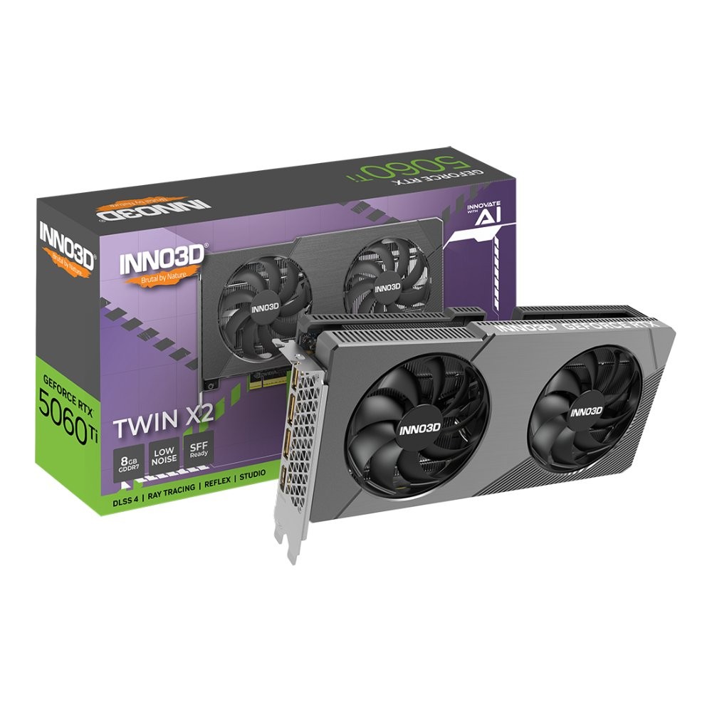 การ์ดจอ INNO3D GeForce RTX 5060 Ti TWIN X2 V2 8GB GDDR7 128-bit