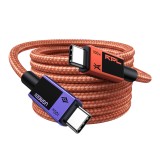 UGREEN X ROV สายชาร์จ USB-C to USB-C Cable 100W 1M. Orange (95188)