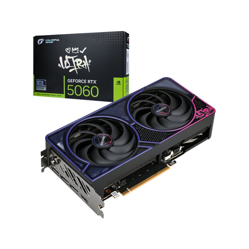 การ์ดจอ COLORFUL iGame GeForce RTX 5060 Ultra DUO OC 8GB-V GDDR7 128-bit