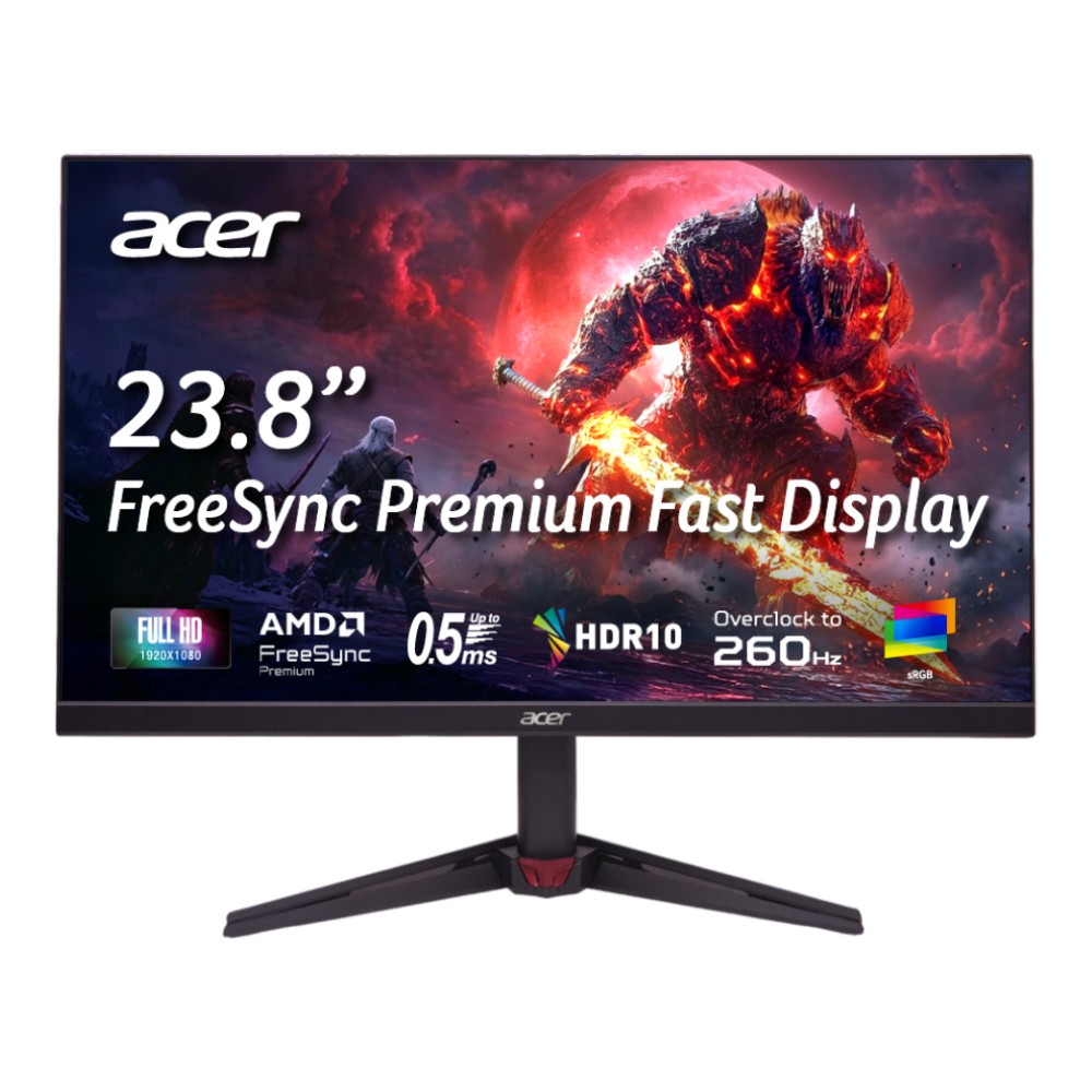 จอมอนิเตอร์ ACER Nitro Gaming VG240Y W5bmiipx Gaming Monitor (IPS 260Hz OC AMD FreeSync Premium)