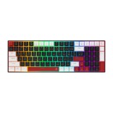 คีย์บอร์ดเกมมิ่ง Signo Gaming Keyboard Tri-Mode Mechanical MAXXUS KB-740BLK (Pink Switches)