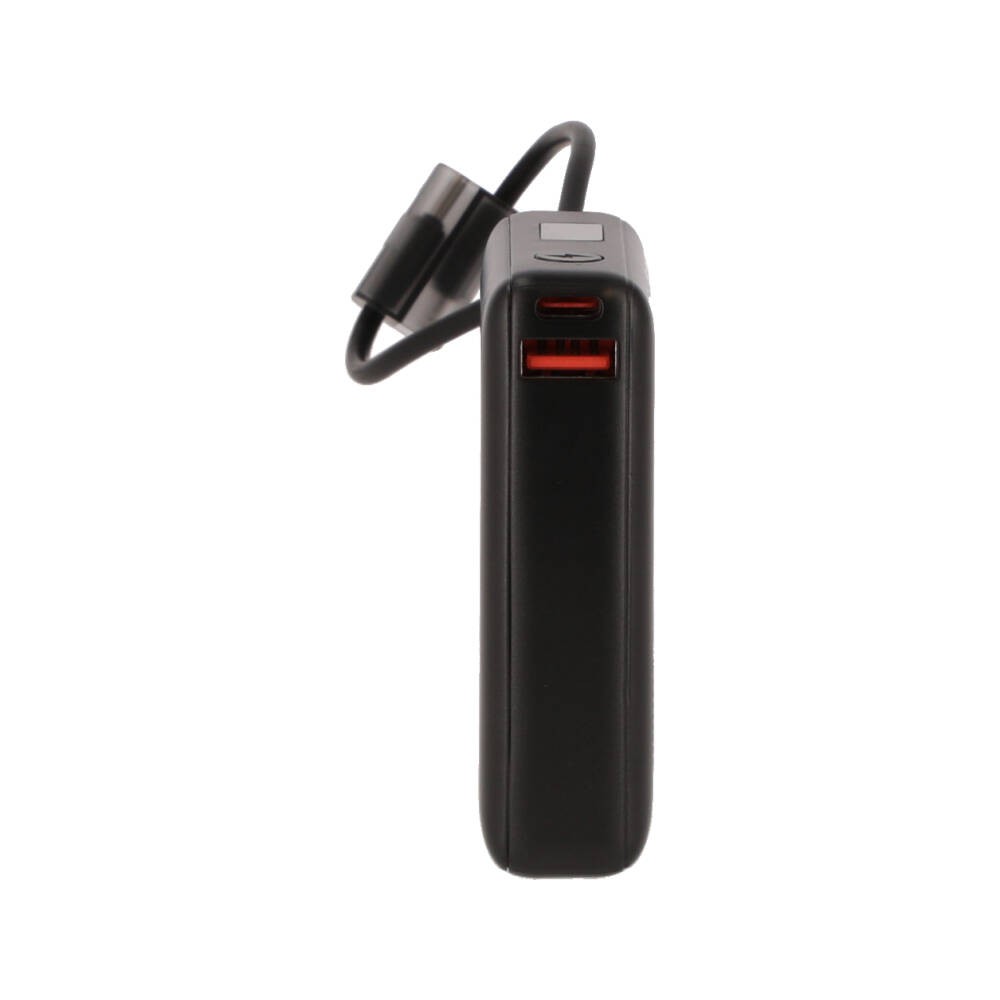พาวเวอร์แบงค์ TECHPRO 10,000 mAh Built-in Cable PB10-D Black