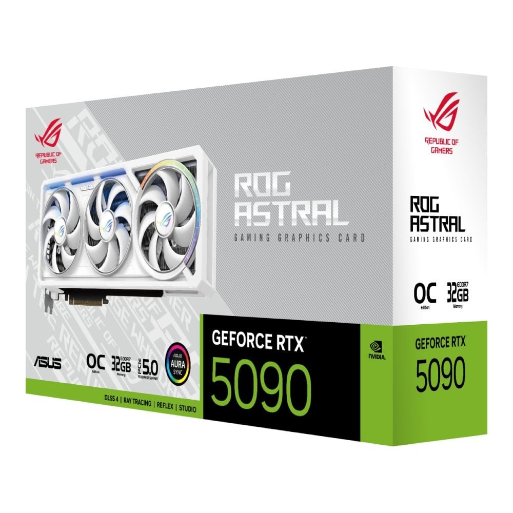 การ์ดจอ ASUS ROG Astral GeForce RTX 5090 32GB GDDR7 WHITE OC Edition