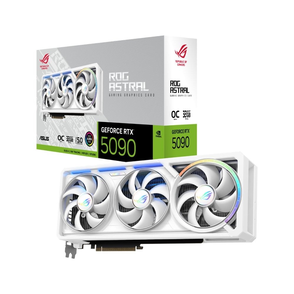 การ์ดจอ ASUS ROG Astral GeForce RTX 5090 32GB GDDR7 WHITE OC Edition