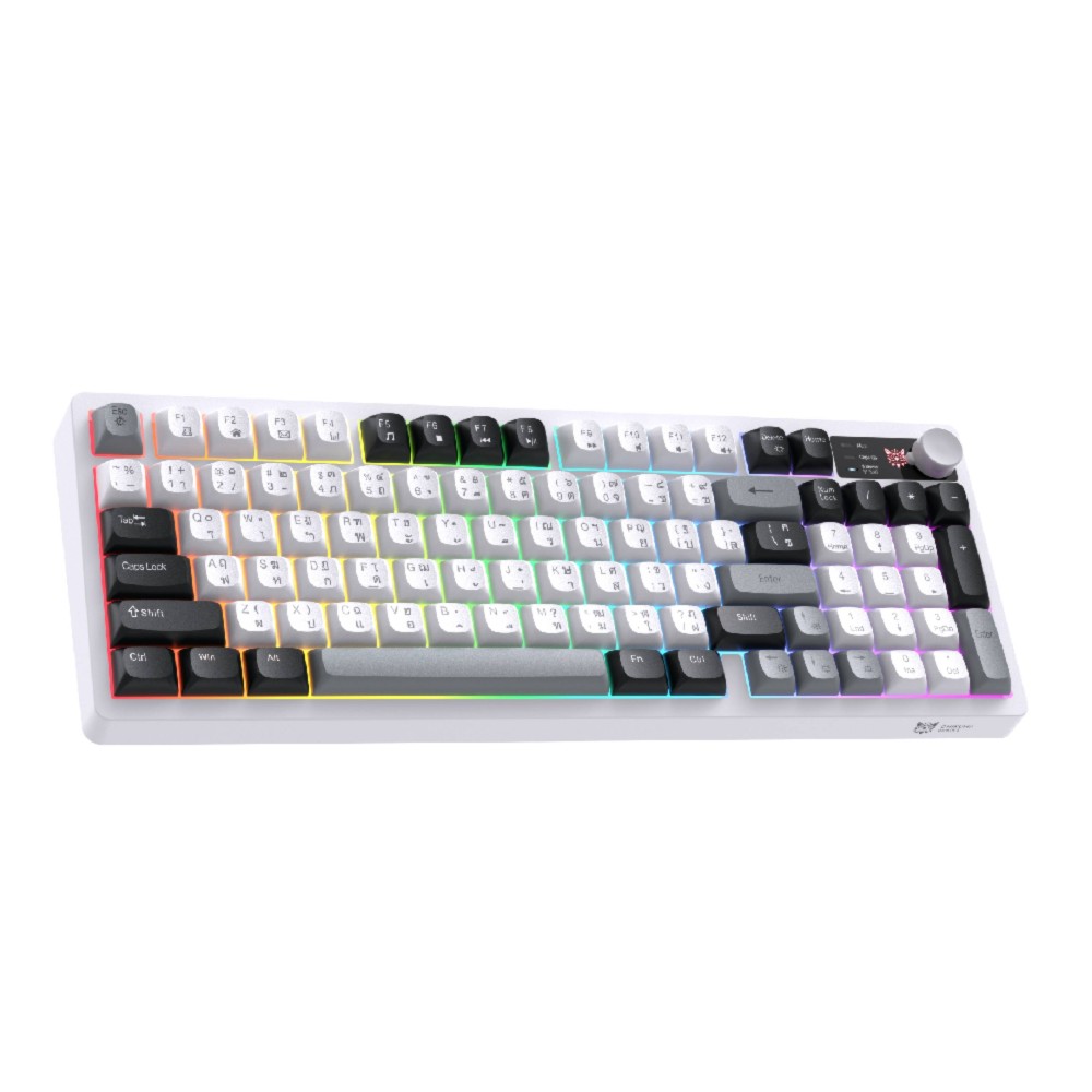 คีย์บอร์ดเกมมิ่ง Onikuma Gaming Keyboard Kaze MT902 Triple-Mode Membrane (Black/White/Gray)