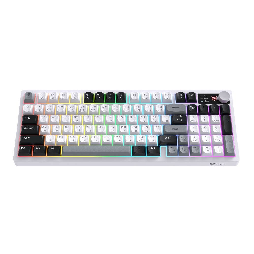 คีย์บอร์ดเกมมิ่ง Onikuma Gaming Keyboard Kaze MT902 Triple-Mode Membrane (Black/White/Gray)