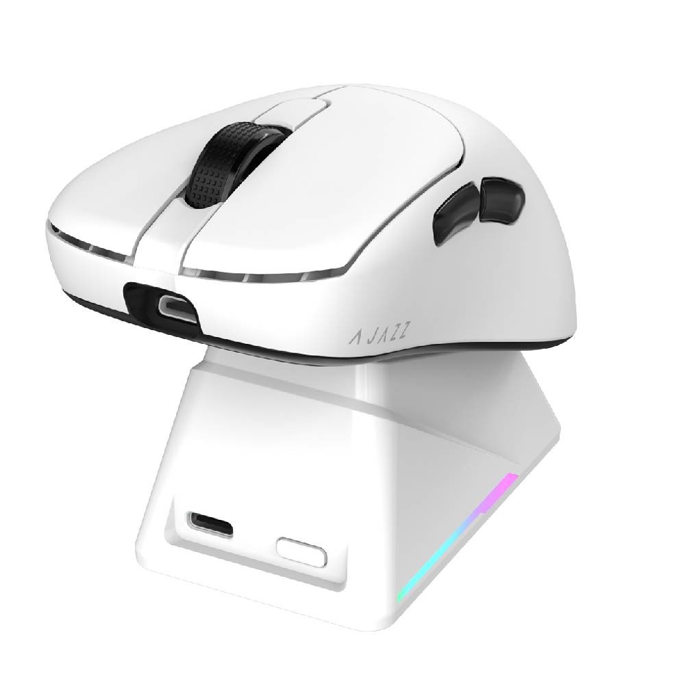 เมาส์เกมมิ่ง Ajazz Gaming Mouse AJ179P MC PRO Wired + 2.4GHz + BT White
