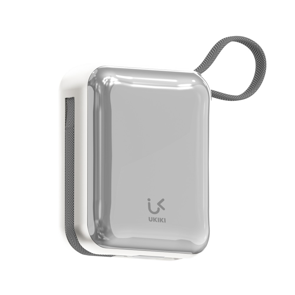 พาวเวอร์แบงค์ Ukiki 10,000 mAh PD35W Built-in Cable Mini Fast KP10-06 (CCC) Silver