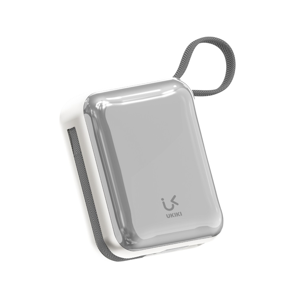 พาวเวอร์แบงค์ Ukiki 10,000 mAh PD35W Built-in Cable Mini Fast KP10-06 (CCC) Silver
