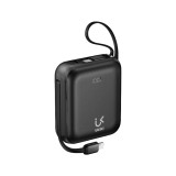 พาวเวอร์แบงค์ Ukiki 10,000 mAh PD35W Built-in Cable Mini Fast KP10-06 (CCC) Black