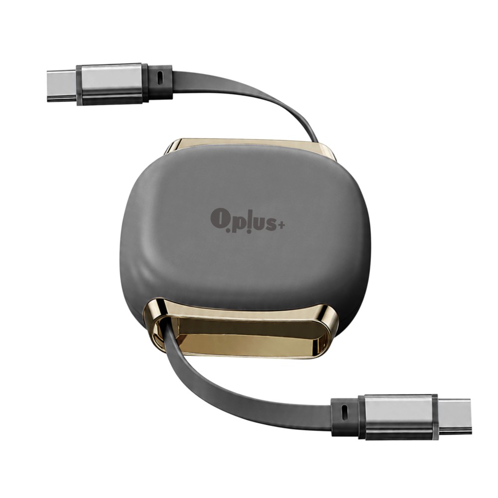 สายชาร์จ QPLUS USB-C to USB-C Cable SwiftRoll 240W 1M Gray