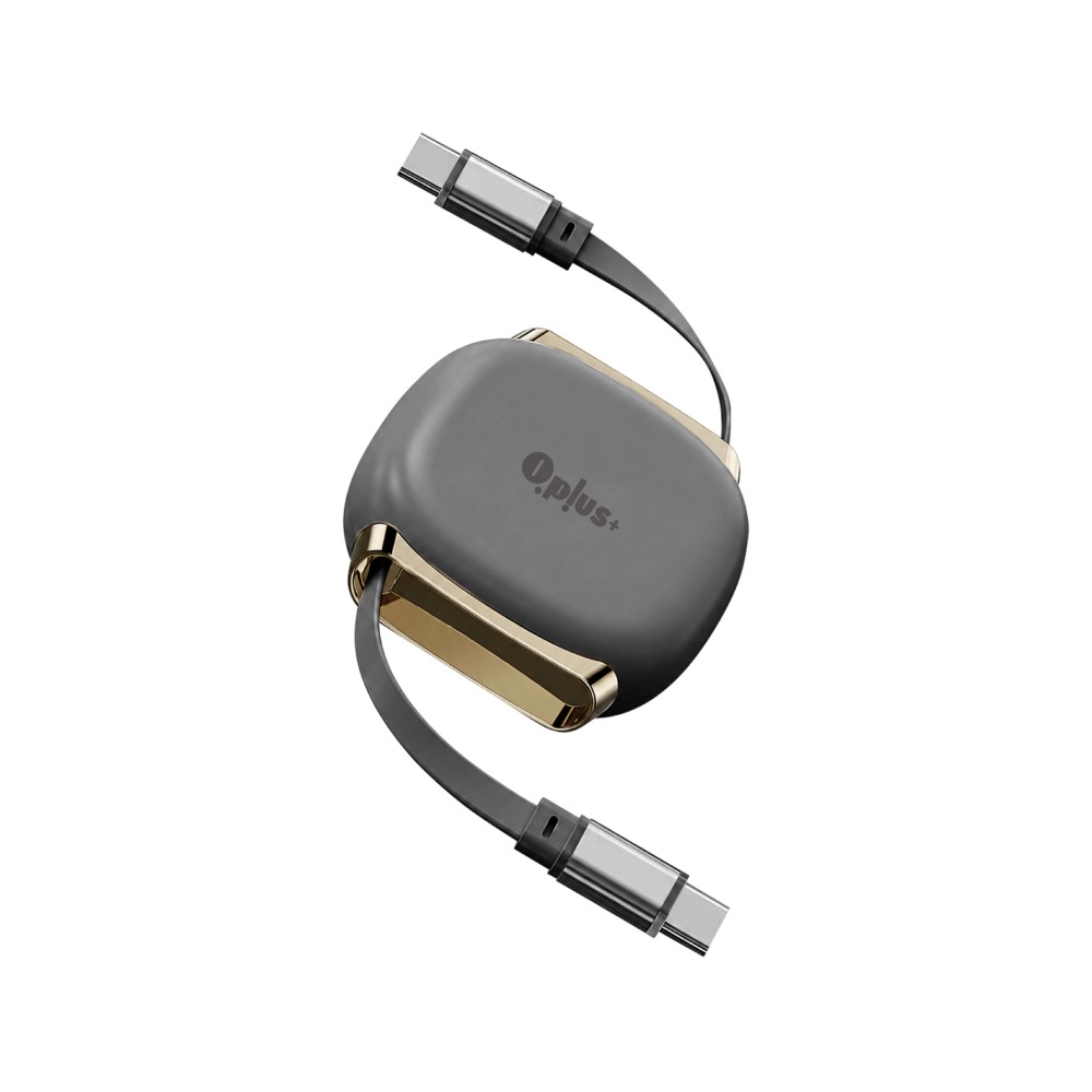 สายชาร์จ QPLUS USB-C to USB-C Cable SwiftRoll 240W 1M Gray