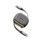 สายชาร์จ QPLUS USB-C to USB-C Cable SwiftRoll 240W 1M Gray