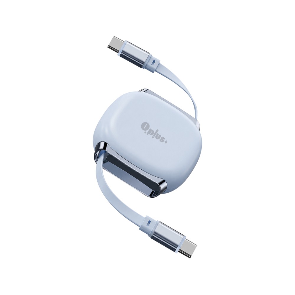 สายชาร์จ QPLUS USB-C to USB-C Cable SwiftRoll 240W 1M Blue