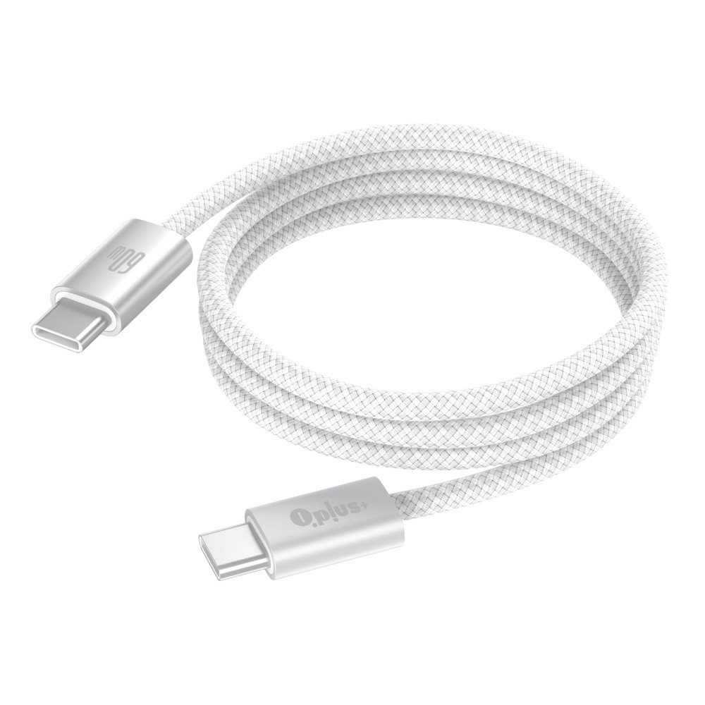 สายชาร์จ QPLUS USB-C to USB-C Cable 60W 1M. White (T6)