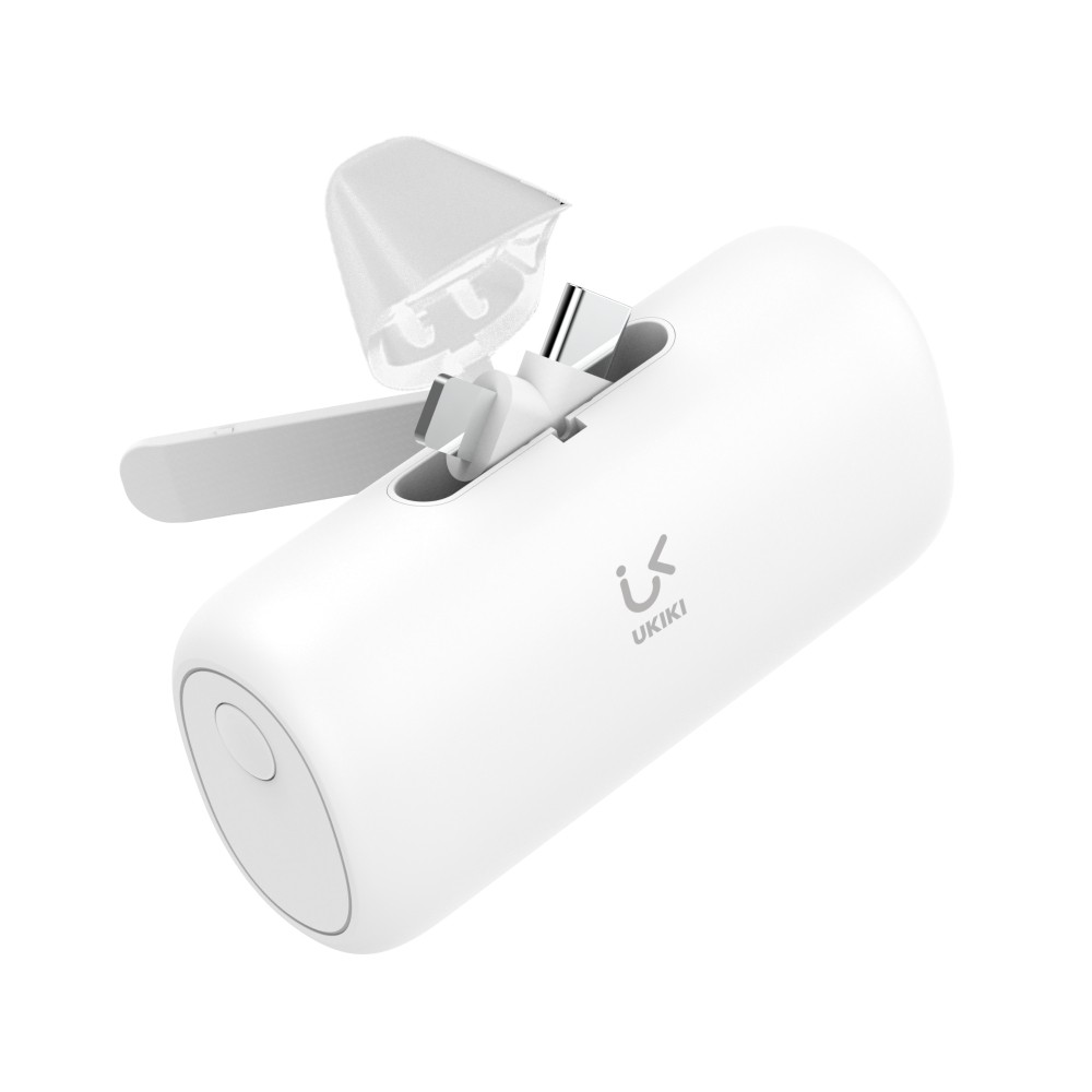 พาวเวอร์แบงค์ Ukiki 5,000 mAh Type-C/Lightning Capsule KP05CL-01 Pro (CCC) White