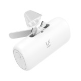 พาวเวอร์แบงค์ Ukiki 5,000 mAh Type-C/Lightning Capsule KP05CL-01 Pro (CCC) White