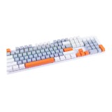 คีย์บอร์ดเกมมิ่ง Nubwo X62 Rhiannon Mini RGB (White/Gray/Orange) Blue Switch