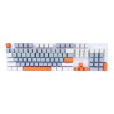 คีย์บอร์ดเกมมิ่ง Nubwo X62 Rhiannon Mini RGB (White/Gray/Orange) Blue Switch