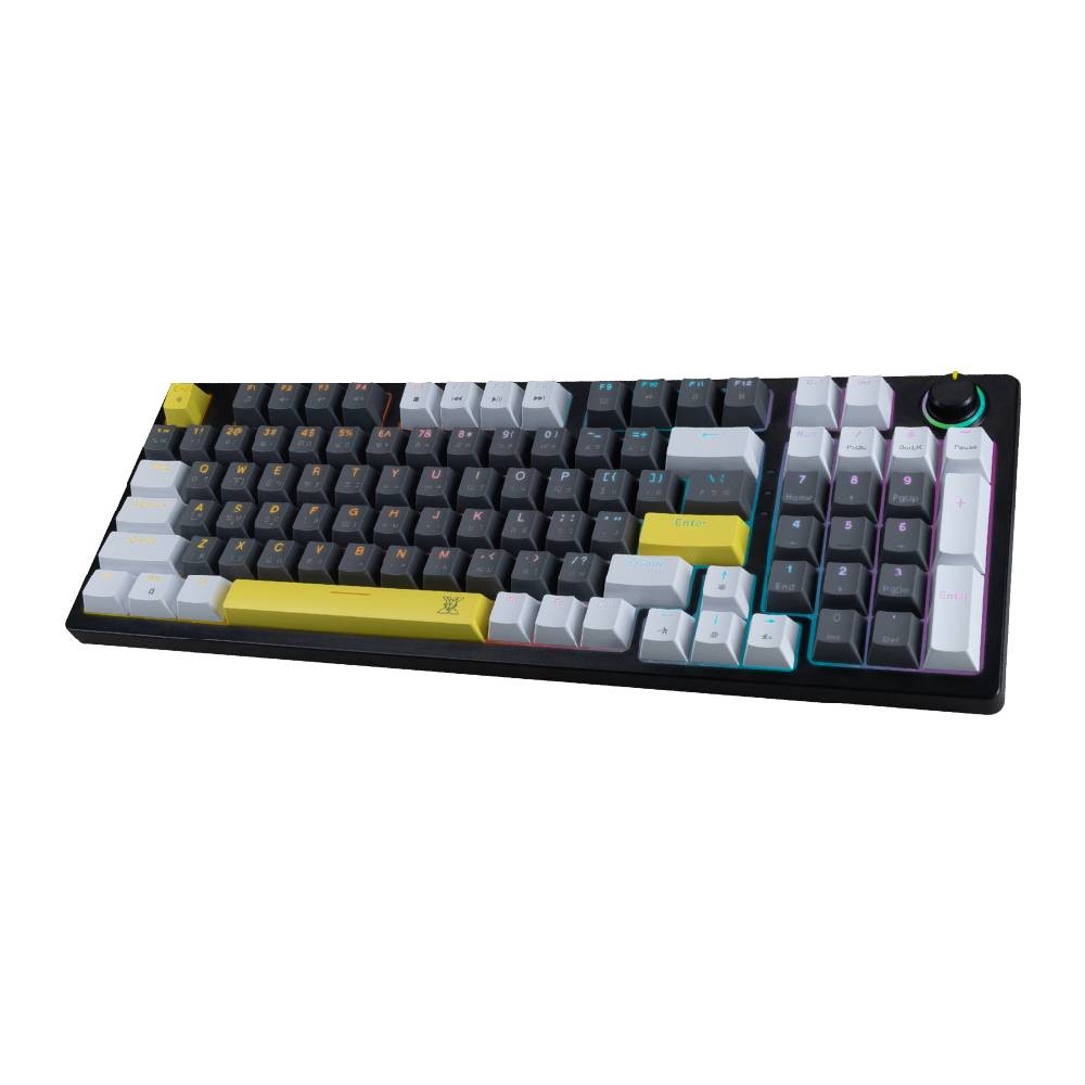 คีย์บอร์ดเกมมิ่ง Nubwo X801 Eleanor CIY 96 Key (Gray/White) Blue Switch Design E