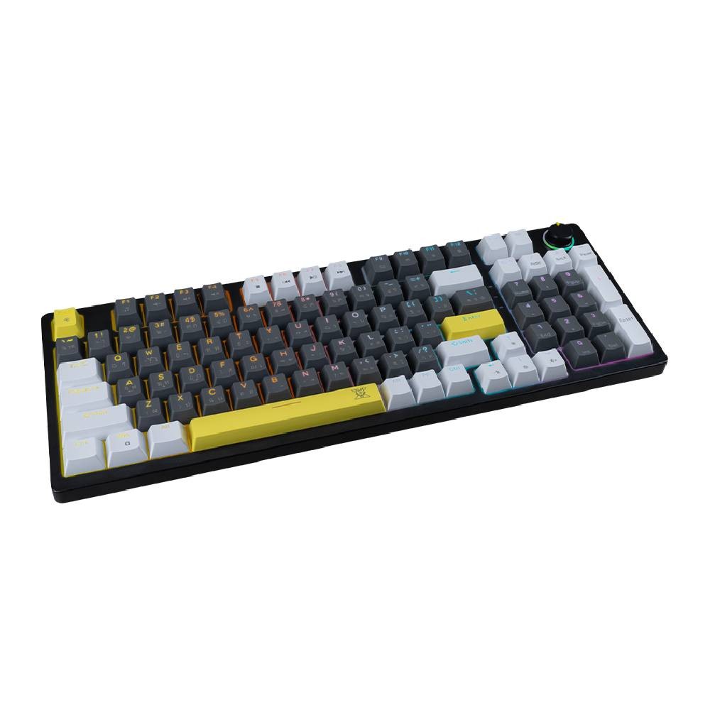 คีย์บอร์ดเกมมิ่ง Nubwo X801 Eleanor CIY 96 Key (Gray/White) Red Switch Design E