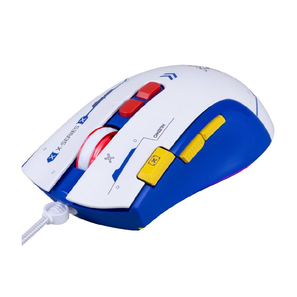 เมาส์เกมมิ่ง Nubwo Wired X211 White/ Blue
