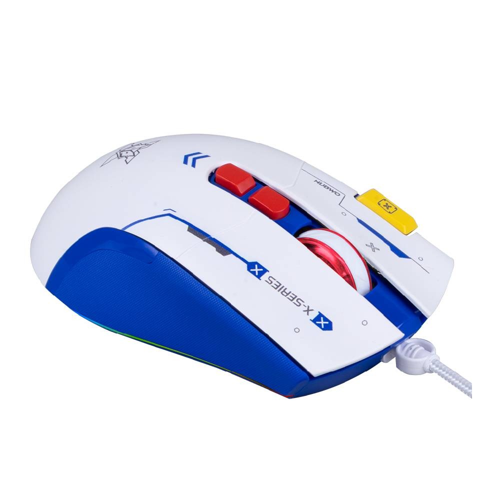 เมาส์เกมมิ่ง Nubwo Wired X211 White/ Blue