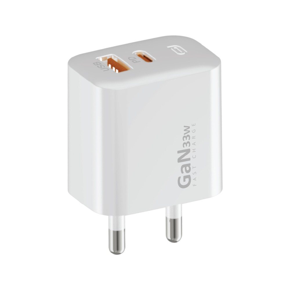 อะแดปเตอร์ ASAKI Wall USB Charger 1 USB-A / 1 USB-C (PD33W) พร้อมสายชาร์จ USB-C to USB-C 1.5M White (A-2281) (TISI)
