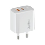 อะแดปเตอร์ ASAKI Wall USB Charger 1 USB-A / 1 USB-C (PD33W) พร้อมสายชาร์จ USB-C to USB-C 1.5M White (A-2281) (TISI)