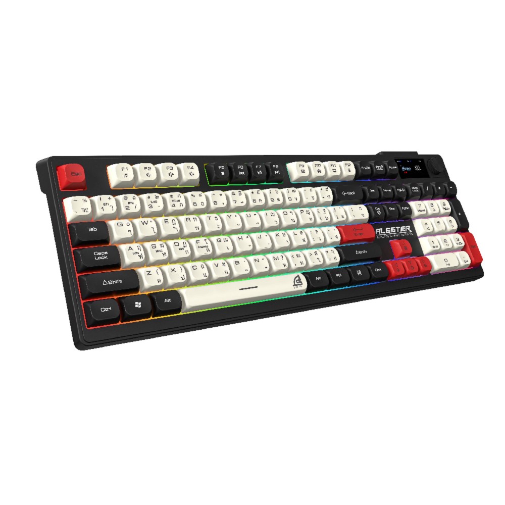คีย์บอร์ดเกมมิ่ง Signo Gaming Keyboard Tri-Mode ALESTER KB-733BLK Black