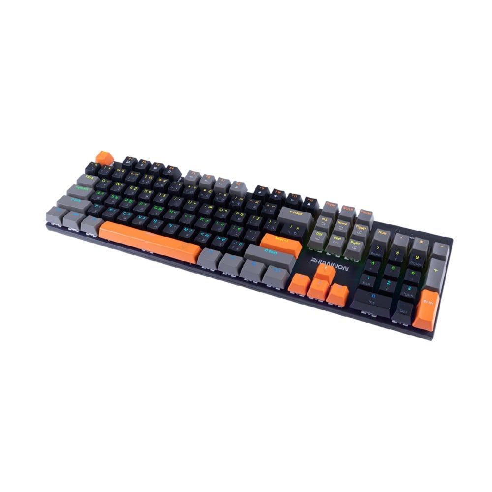 คีย์บอร์ดเกมมิ่ง Nubwo X62 Rhiannon (Black/Gray/Orange) Red Switch