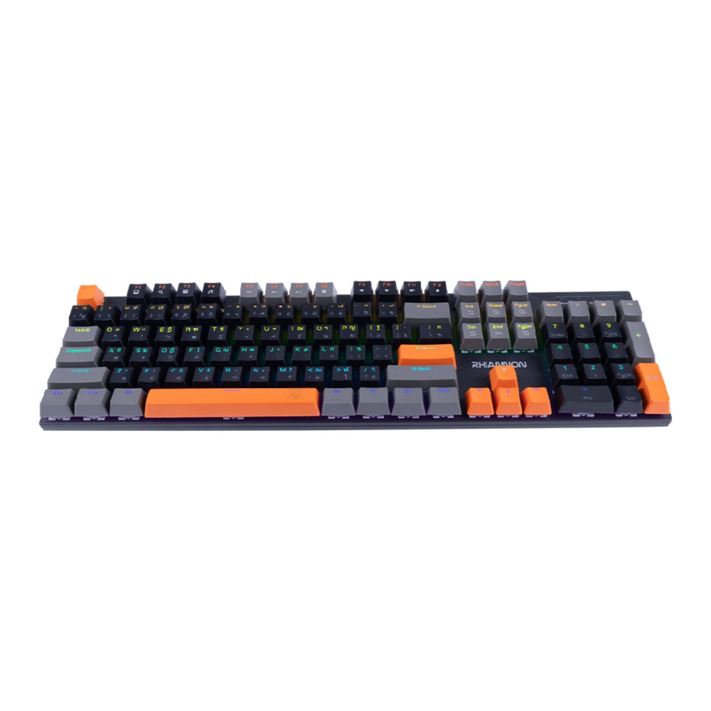 คีย์บอร์ดเกมมิ่ง Nubwo X62 Rhiannon (Black/Gray/Orange) Red Switch