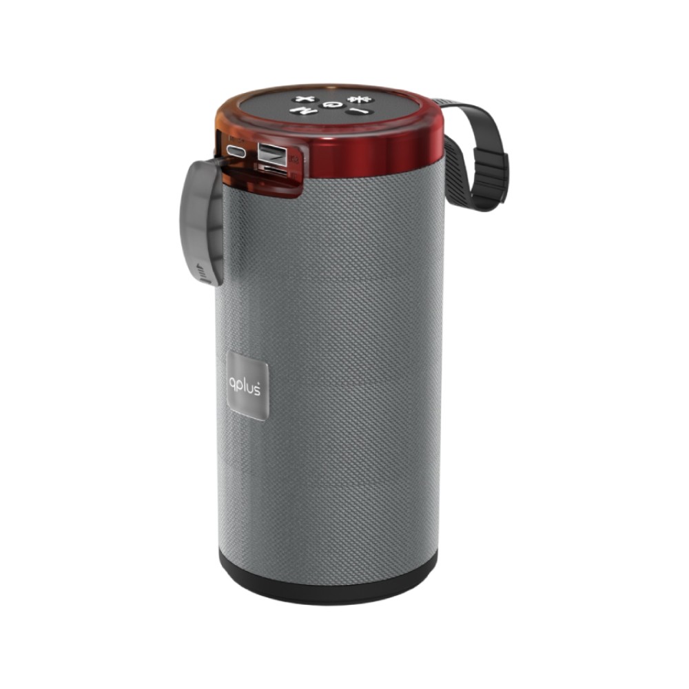 ลำโพง QPLUS Portable Wireless Speaker Party Light Gray