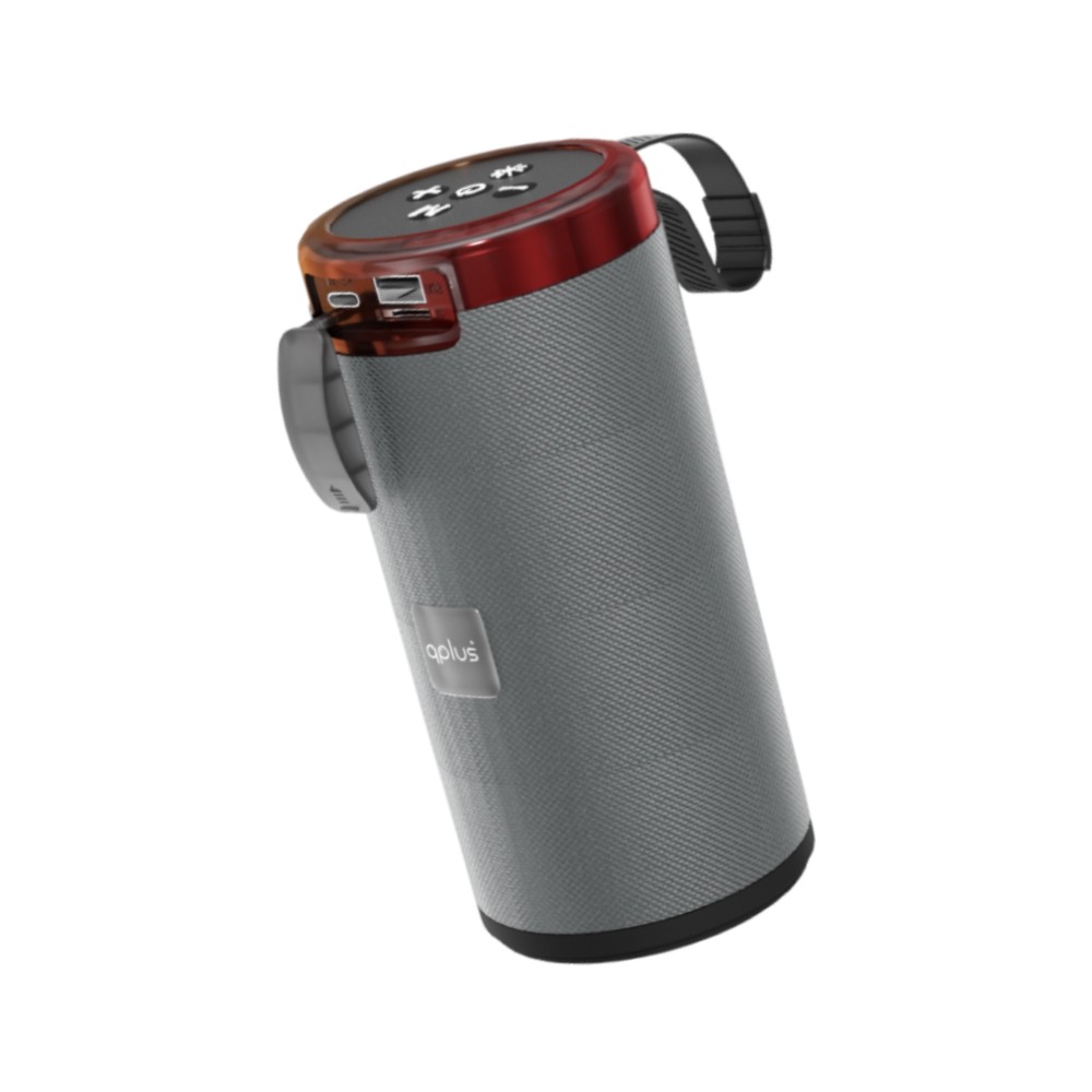 ลำโพง QPLUS Portable Wireless Speaker Party Light Gray