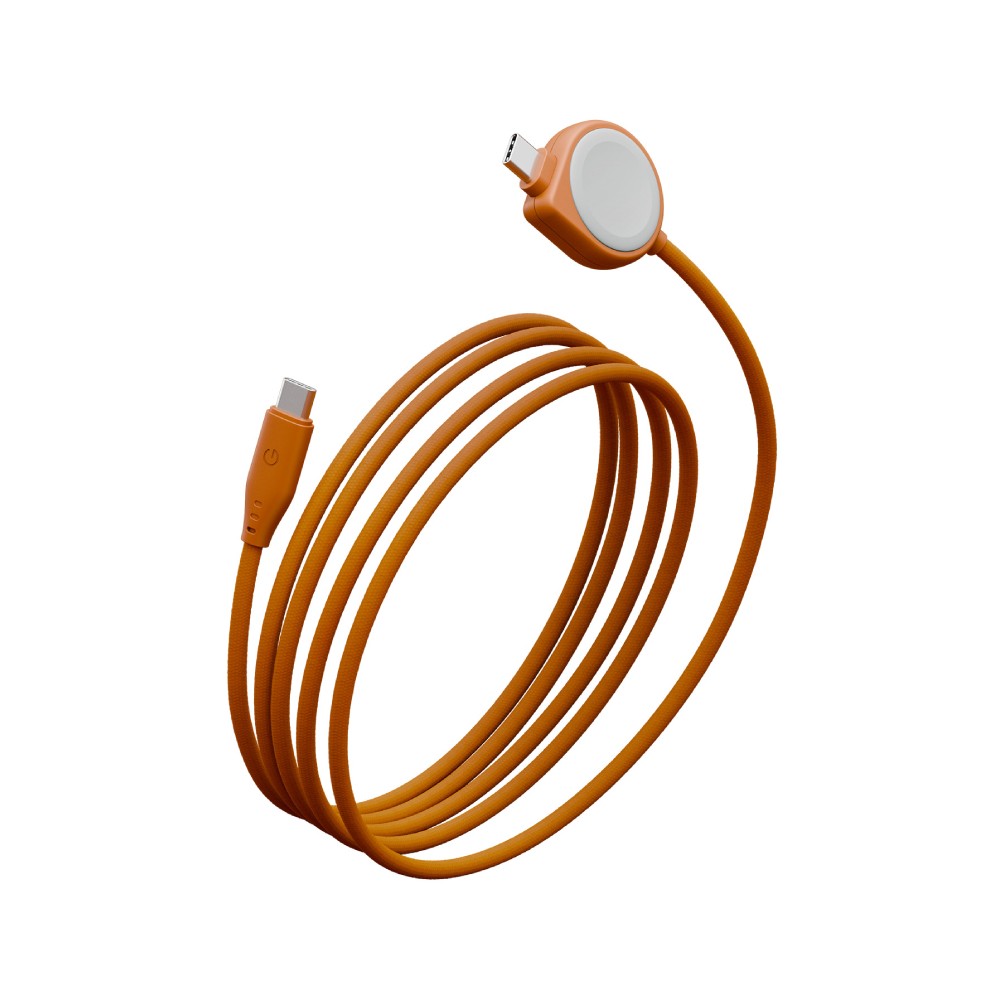 สายชาร์จ Energea Flow Duo Watch 2-in-1 C to C + Watch Cable (for Apple Watch) 60W 1.5M - Orange