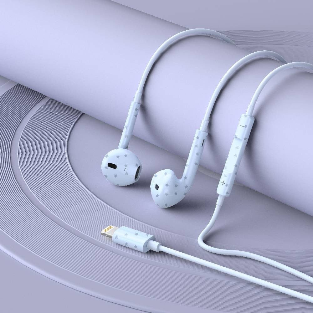 หูฟัง FOX Earphone with Mic. (Lightning) Be a Star Stellar Blue