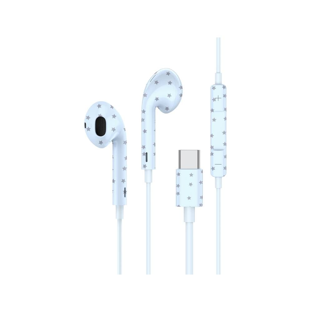 หูฟัง FOX Earphone with Mic. (Type-C) Be a Star Stellar Blue