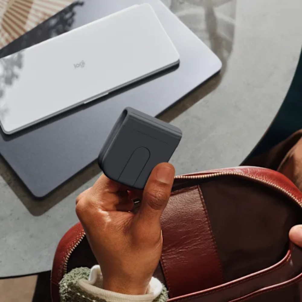 เมาส์ไร้สาย Logitech Mouse Mobi Fold Graphite