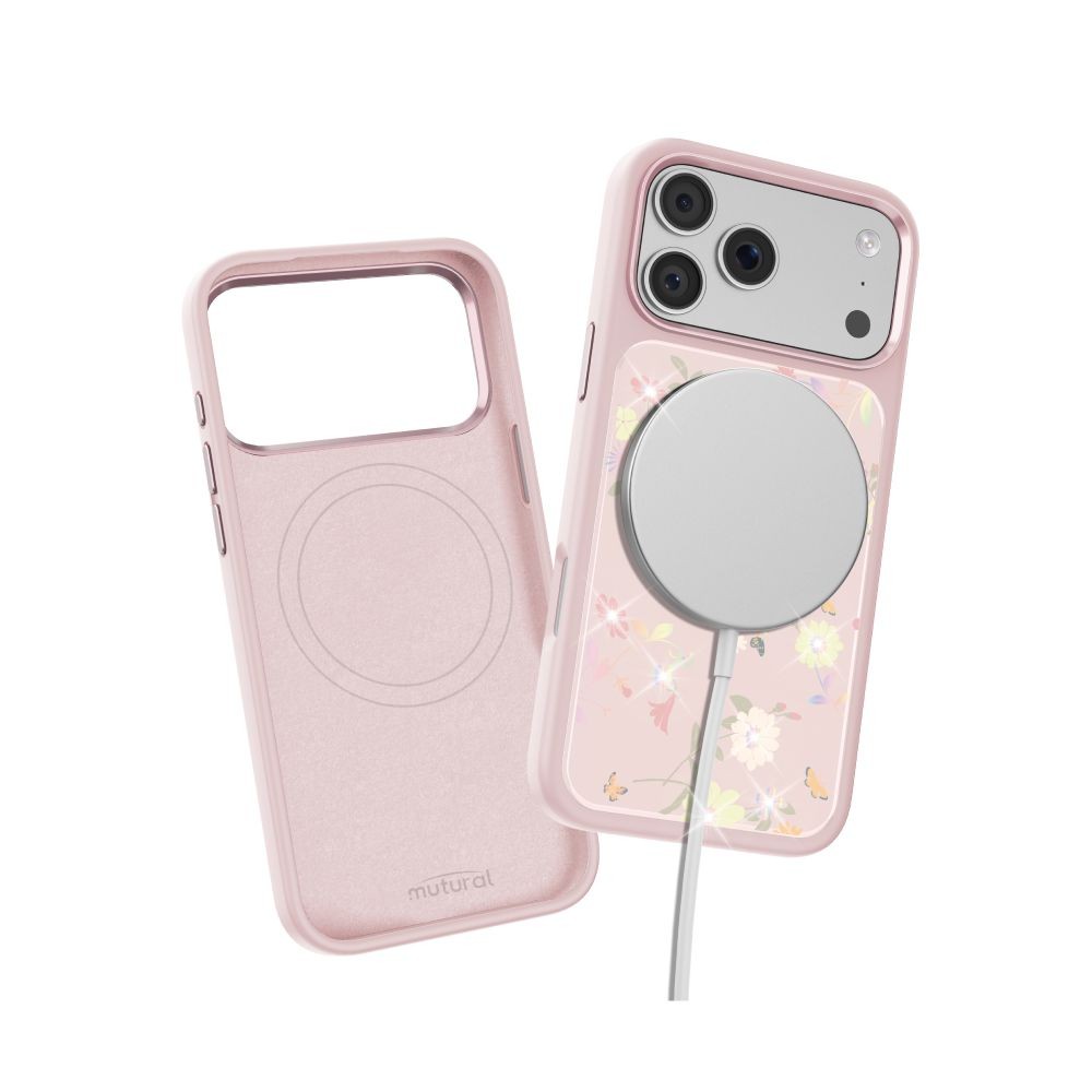 Mutural เคส iPhone 17 Pro Max Flora Story - Pink Blooms