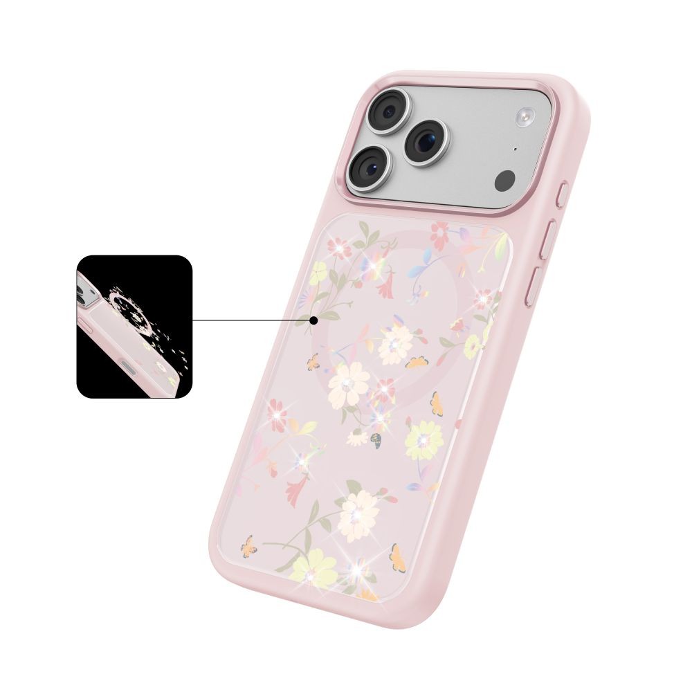 Mutural เคส iPhone 17 Pro Max Flora Story - Pink Blooms