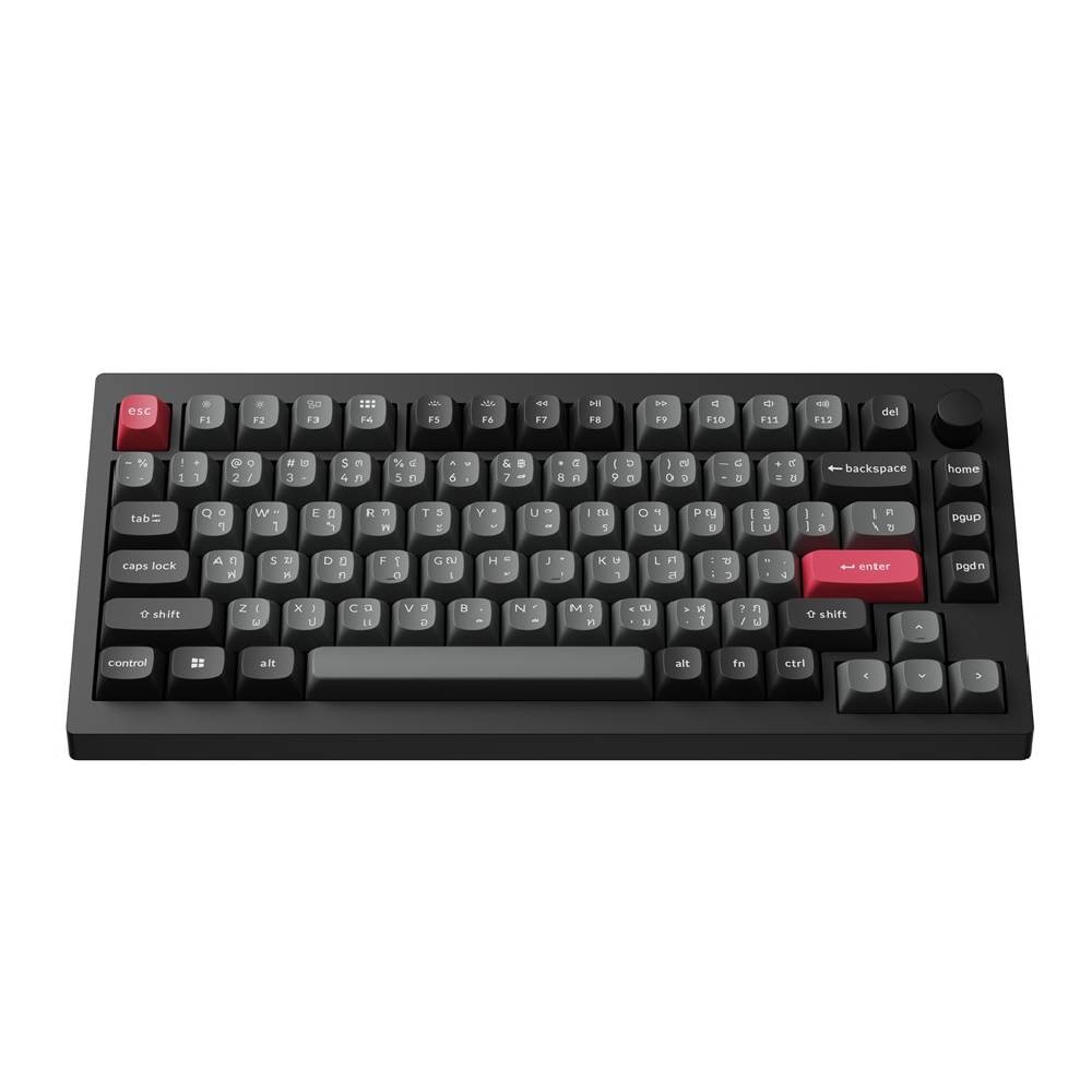 คีย์บอร์ดเกมมิ่ง Keychron C75 TMR 8K Wired Magnetic Keyboard Rapid Trigger Gasket mount - Carbon Black