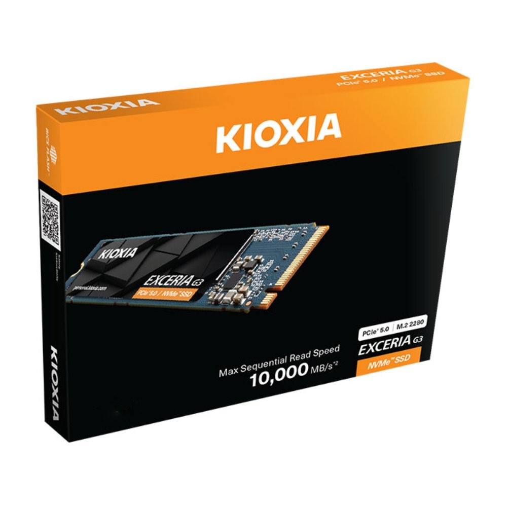 การ์ดเอสเอสดี KIOXIA EXCERIA G3 1TB SSD M.2 PCIe/NVMe R10000MB/s W8900MB/s (LVC10Z001TG8)