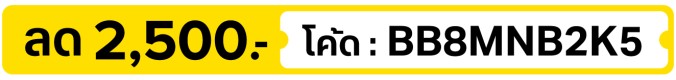 ลด 2,500.-  ใช้โค้ด BB8MNB2K5 (5 - 31 Aug 2026)