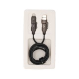 สายชาร์จ TECHPRO 4-in-1 Multifunctional Cable 60W Fast Charge & Data 1.2M Black