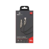 สายชาร์จ TECHPRO 4-in-1 Multifunctional Cable 60W Fast Charge & Data 1.2M Black