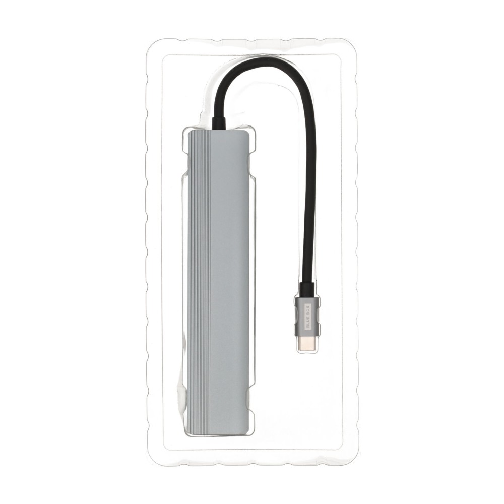 Blue Box USB Type-C High-Spec Hub 6-in-1 Multifunction Converter (USB3.0*2+HDMI+RJ45 1000Mbps+PD100W+Type-C)