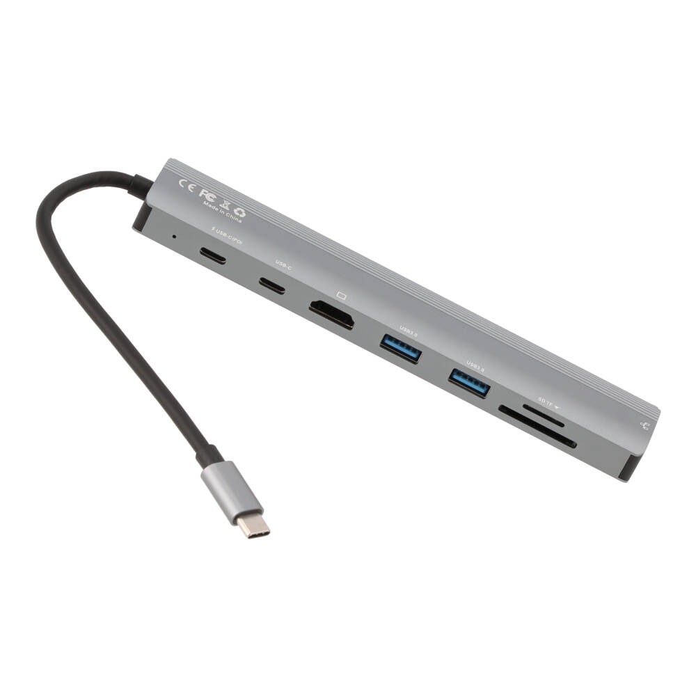 Blue Box USB Type-C High-Spec Hub 8-in-1 Multifunction Converter (USB3.0*2+HDMI+RJ45 1000Mbps+PD100W+Type-C+SD/TF)