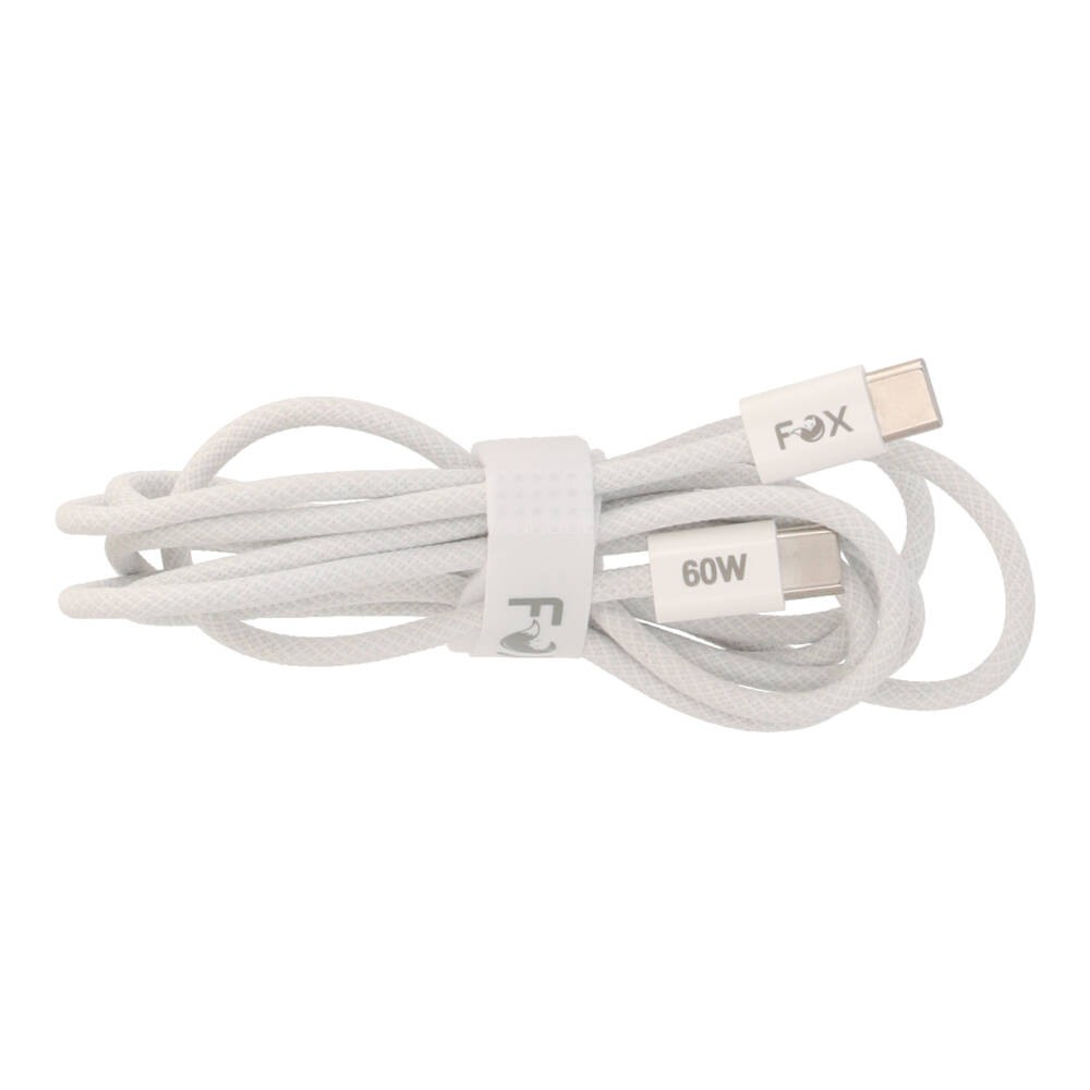 อะแดปเตอร์ FOX Wall USB Charger 1 USB-A (PD18W) / 1 USB-C (PD33W) + USB-C to USB-C Cable 1M. White (AC-314)